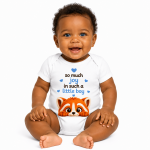 Castino® So Much Joy Little Boy Baby Bodysuit | Red Panda Design