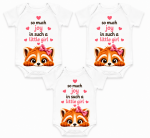 Castino® So Much Joy Baby Girl Bodysuit Set of 3 – 100% Cotton | Red Panda Collection