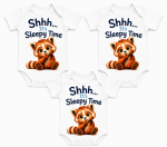 Castino® Shhh… It’s Sleepy Time Baby Bodysuits – 3 Pack | Red Panda Design