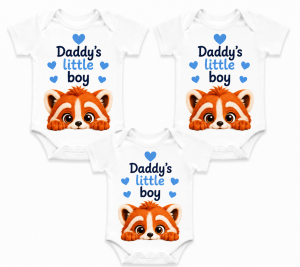 Castino® Daddy’s Little Boy Baby Bodysuits – 3 Pack | 100% Cotton