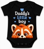 Castino® Daddy’s Little Boy Black Baby Bodysuit – Tino Red Panda Design