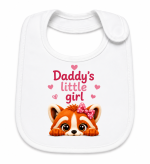 Castino® Daddy’s Little Girl Baby Bib – Tina Red Panda Design