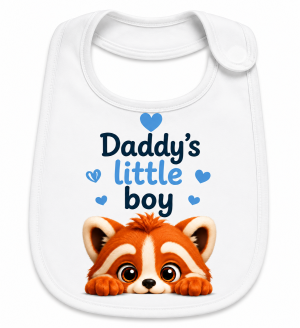 Castino® Daddy’s Little Boy Baby Bib – Tino Red Panda Design