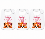 Castino® Daddy’s Little Girl Baby Bibs – 3 Pack | Tina Red Panda Design