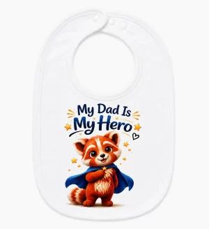 Castino® My Dad Is My Hero Baby Bib Matching Tino Superhero Design