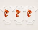 Castino® Peekaboo Tina Baby Bodysuit Set – 3 Pack 100% Cotton Short Sleeve