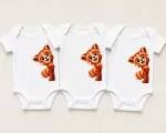Castino® Peekaboo Tino Baby Bodysuit Set 3 Pack 100% Cotton Short Sleeve