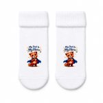 Castino® My Dad Is My Hero Baby Socks – Tino Superhero Design | Single Pair