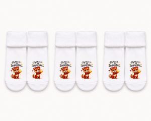 Castino® My Mum Is My Superstar Baby Socks Set – 3 Pack | Tina Red Panda Design